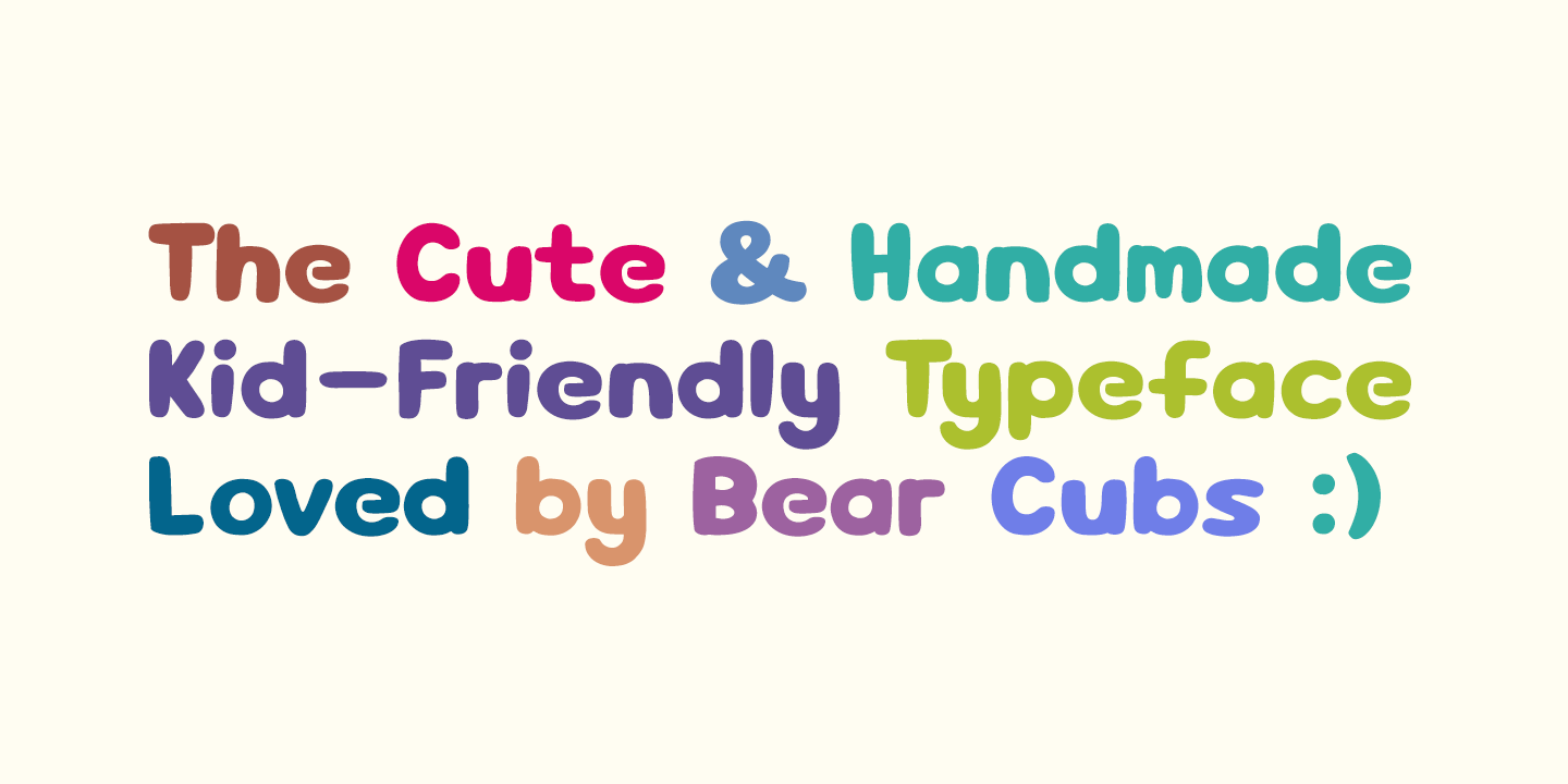 Ejemplo de fuente HollaBear Outline Italic